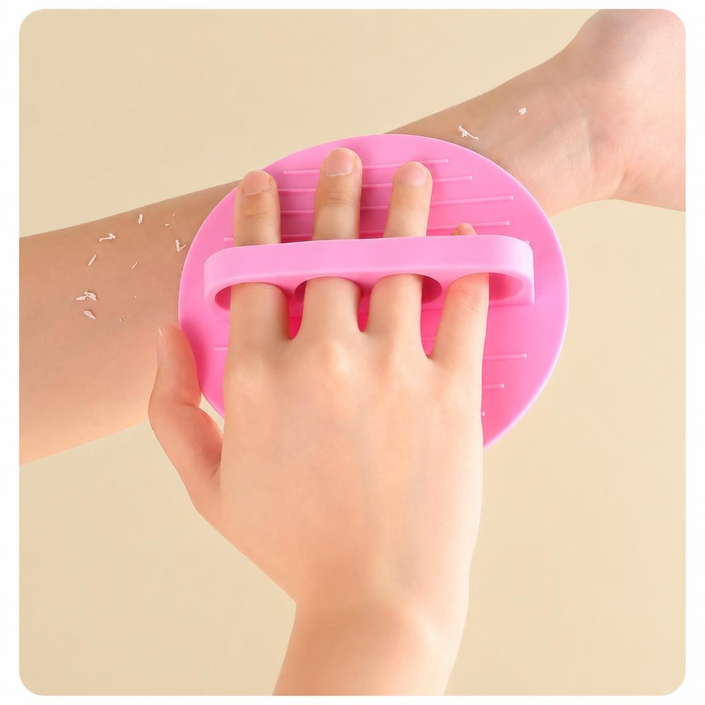 Body Cleansing Scrubber Round Back Cleaning Scrubber Body Exfoliating Scrubber Smooth Grip For Legs Women'S Skin Back