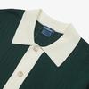 KHALHON Curly Collar Knit Sweater (Dark Green)