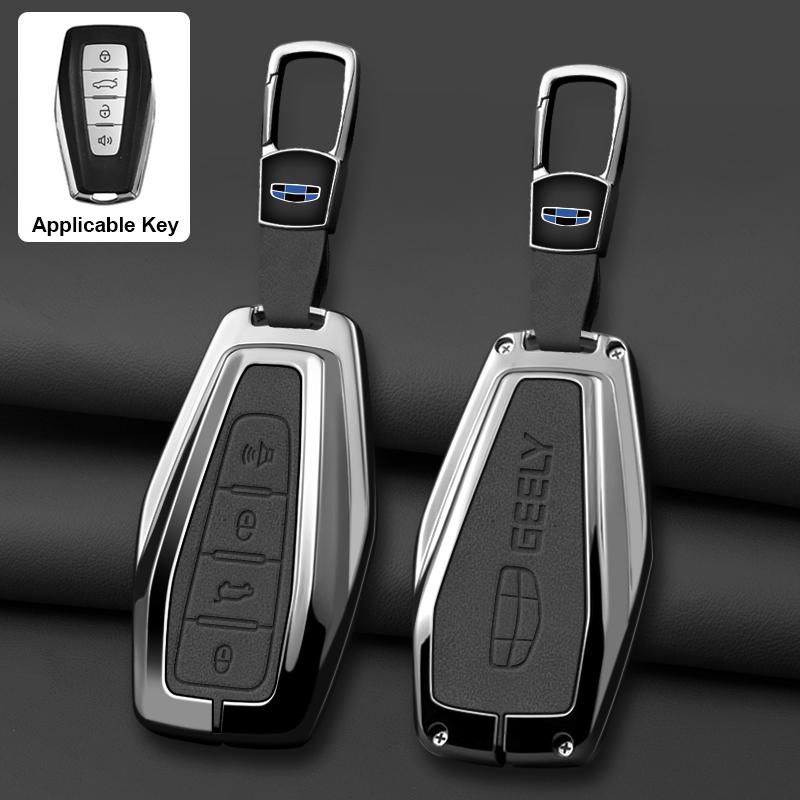 Zinc Alloy Leather Car Key Fob Case For Geely Cool Loch X6 X7 Ex7 Emgrand Global Eagle Gx7 Key Case Car Key Fob Case