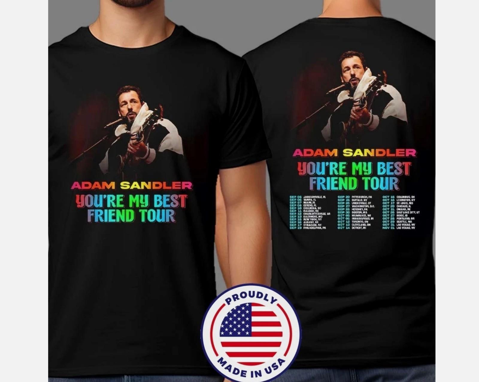 Adam Sandler Best Friend Tour 2026 Merch T-Shirt FAST SHIP S