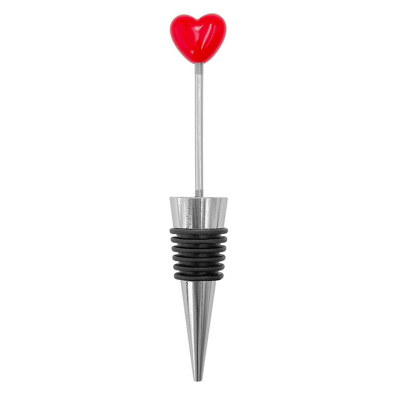 DIY Beaded Heart Wine Stopper