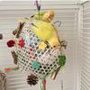 Bird Toys, Foraging Shredder Hanging Toys With Metal Hook, Bamboo Frame, Bamboo Woven Porous Structure Bird Cage Accessories For Cockatiel Budgies