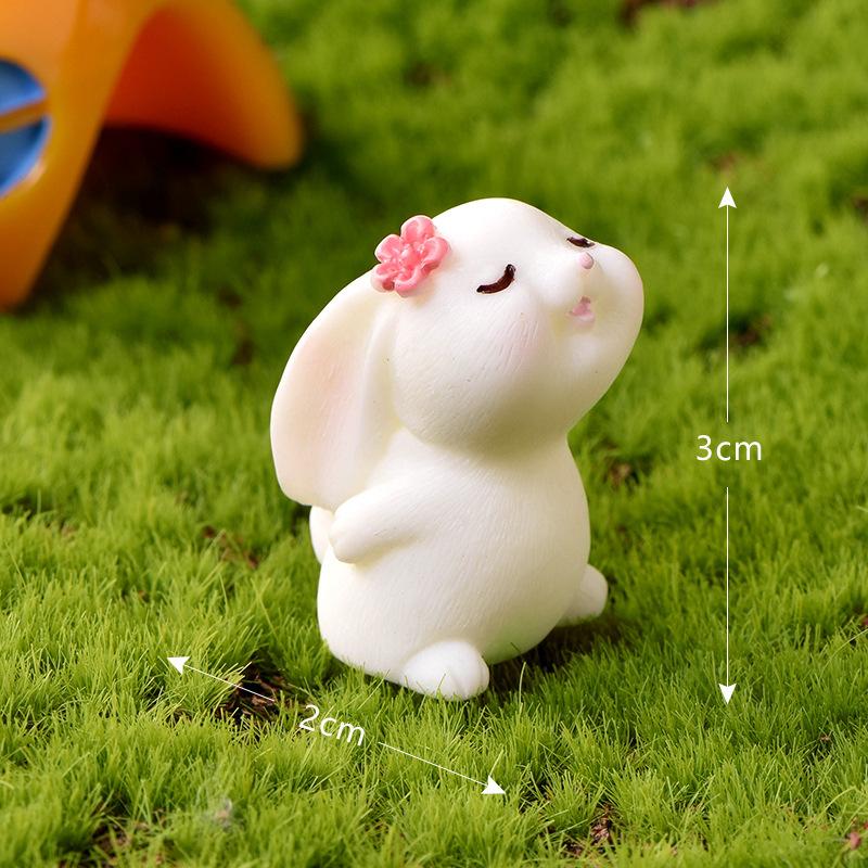 

Courtyard Lawn Gardening Resin Rabbit Statues Weather Resistant Outdoor Decoration Easter Fairy Tale Garden Craft Decoration 5pcs разноцветный