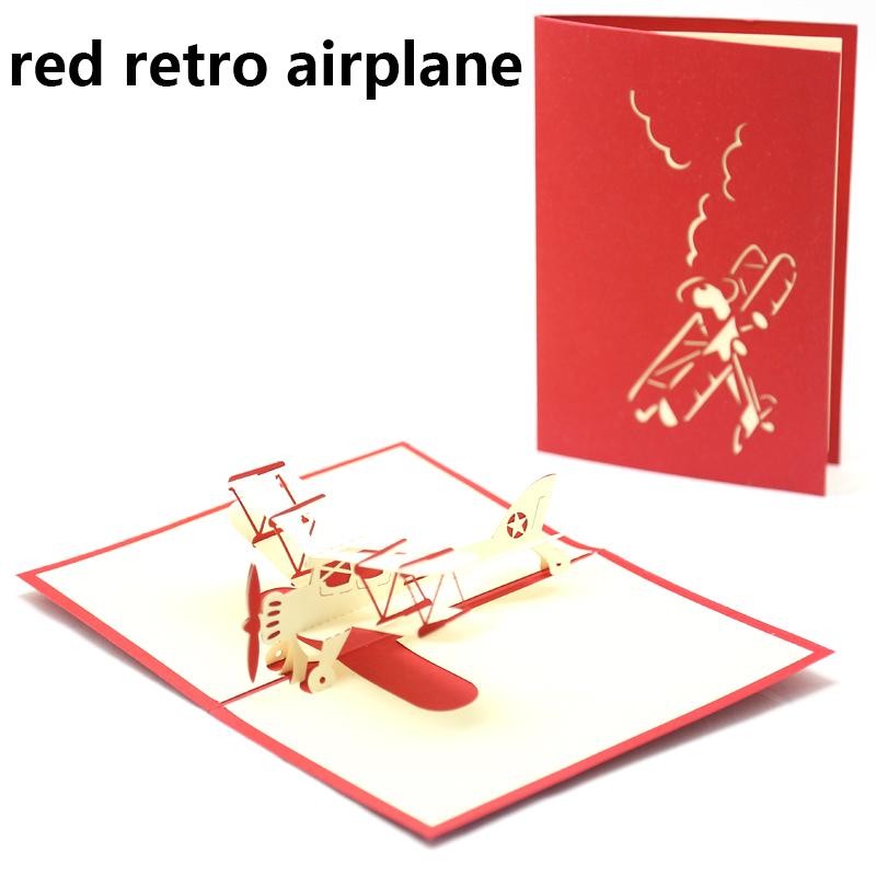Surprise 3D Pop-Up Airplane Greeting Card Creative Birthday Graduation Travel Gift Aviation Enthusiasts Adventure Lovers JXB