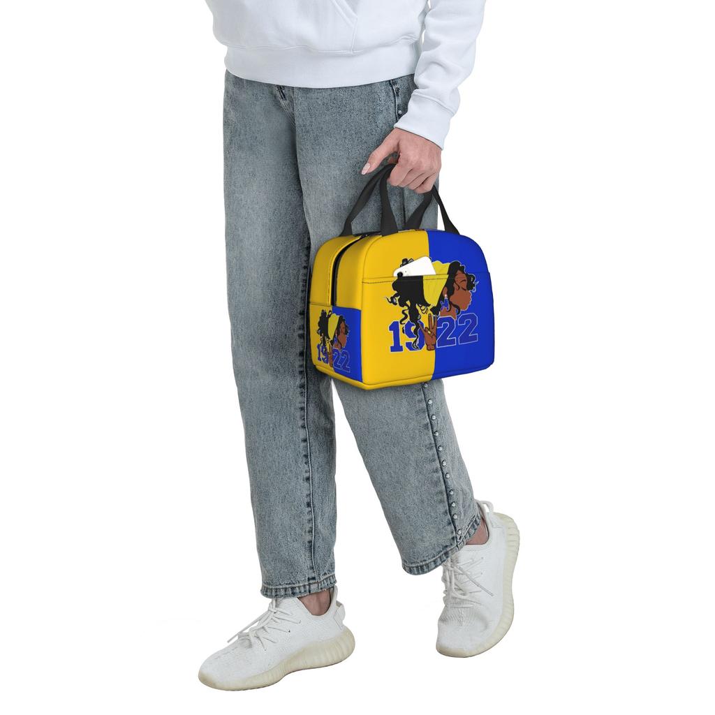 SGRHO Sigma Gamma Rho Insulated Lunch Bag for Leakproof African American Sorority Cooler Thermal Lunch Box Beach Camping Travel