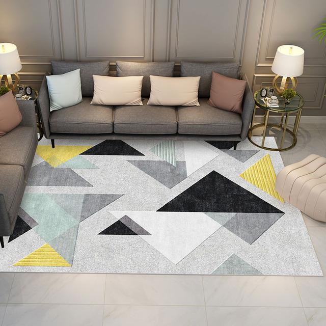 

Новый ковер с геометрическими линиями для гостиной, напечатанный ковер для гостиной, минималистичный ковер для журнального столика, ковер для украшения спальни 80x120cm
