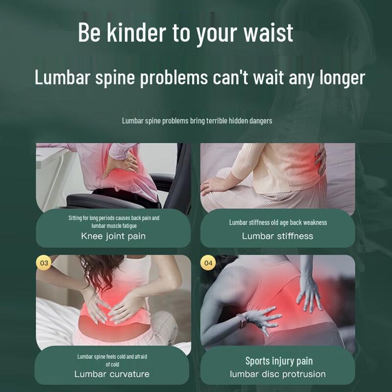 HEZHENG Warm Palace Waist Massager for Menstrual Pain Relief