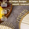 Metal Cocktail Picks, Gold Martini Skewers for Olive 4.2 in to 4.38 in, Stainless Steel Drinks Garnish Sticks, Reble Toothpicks for Appetizers, Home