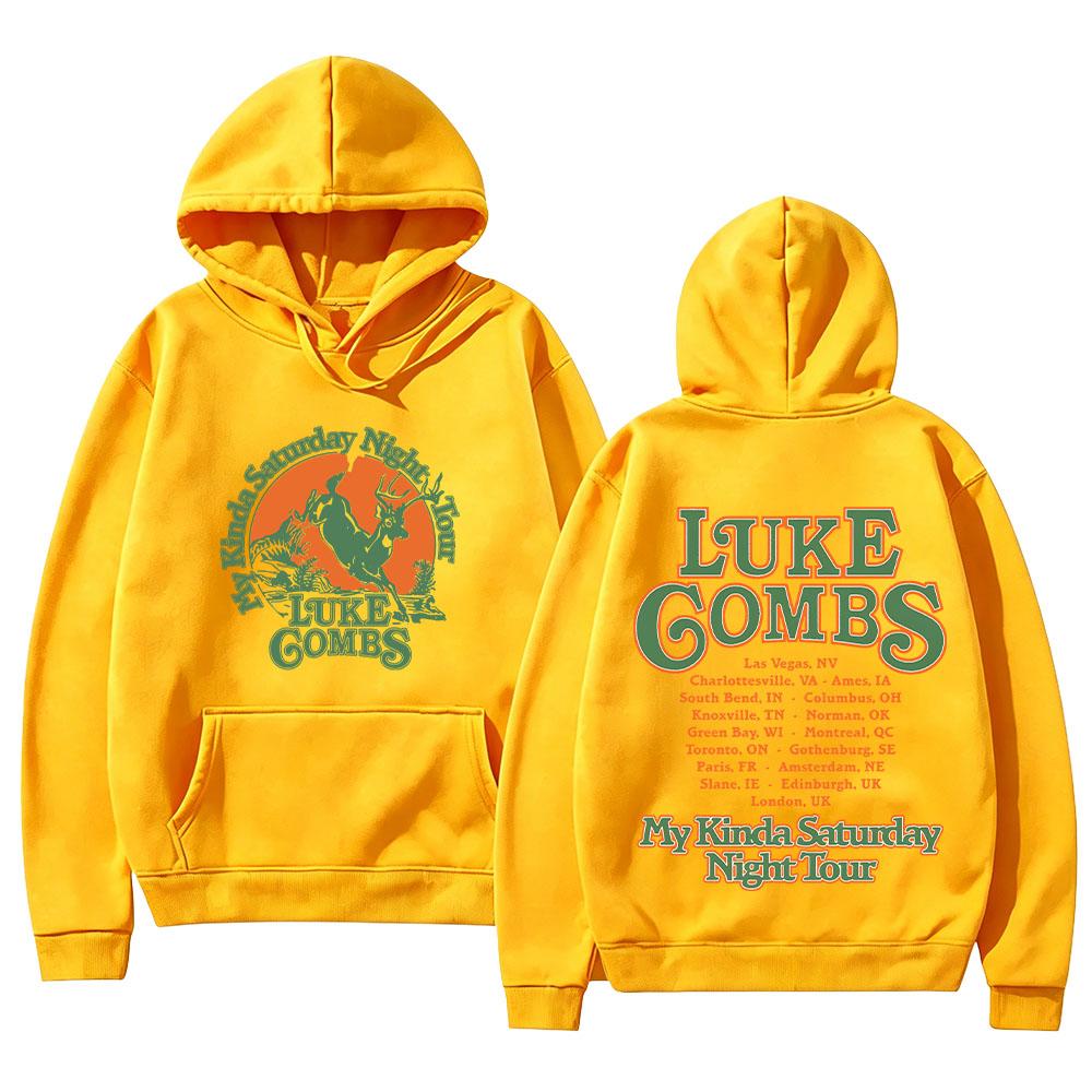 Deer Tour Hoodie Luke Combs Tour 2026 Streetwear Two Side Retro Graphic Print Sweatshirt Unisex Music Fan Gift High Street Hoody