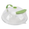 Microwave Cover for Food Vented PC Clear Microwave Splatter Cover with Water Steamer Handle