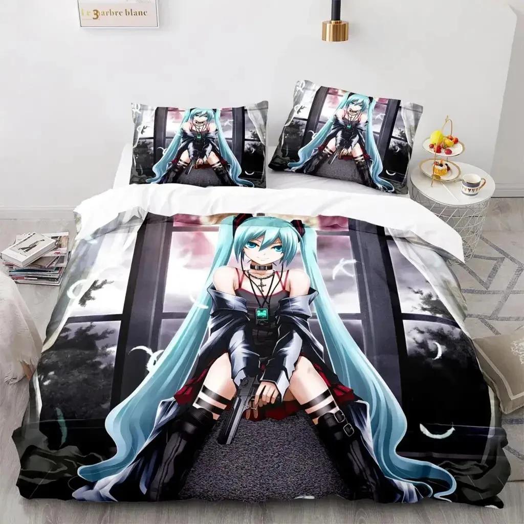 3D Anime Beautiful Girl In The Future Bedding Set Single Twin Full Queen King Size Bed Set Aldult Kid Bedroom Duvet cover Sets