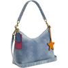 Coach Laurel Shoulder Bag Loved Denim With Charms Light Indigo Daily Crossbody CEF26-IMNIM