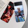My Hero Bakugou Katsuki Phone Case For Samsung Z Flip 7 6 5G Galaxy Z Flip 5 4 3 Black Hard Cell Cover Luxury PC Shell Coque
