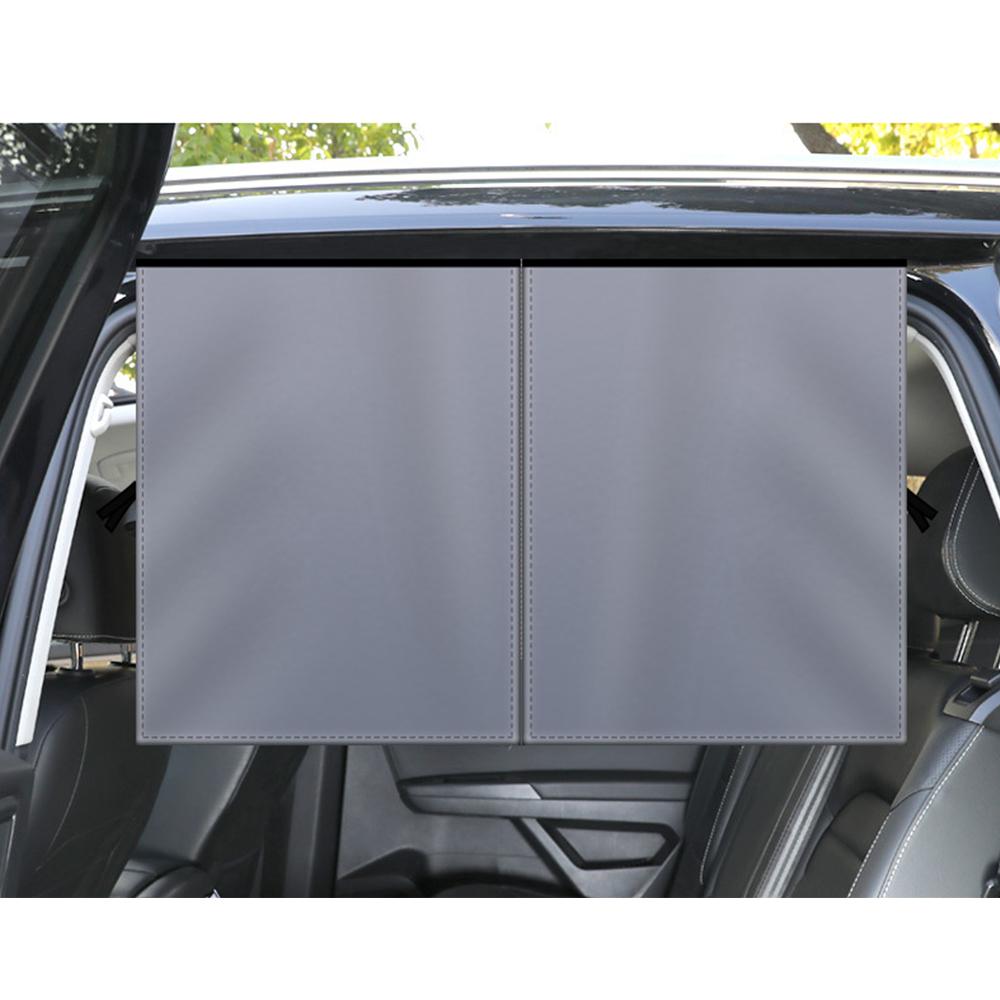 2Pcs Car Curtains Magnet Double Layer Side Window Sun Shade Privacy Curtain UV Block Sun Protection Cover for Children