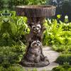 Garden Animal Resin Bird Feeder With Decorative Sculpture For Outdoor Water Features