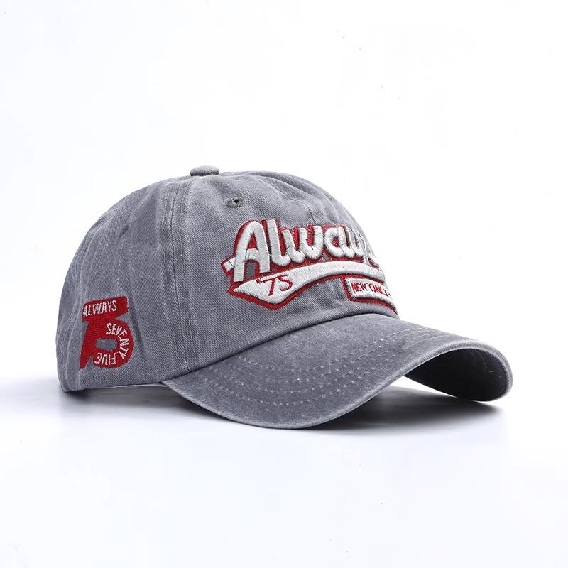 Washed Casual Youth Letter Embroidered Sun Hat Men Street Fashion Baseball Cap Baseball Cap Girl Hat