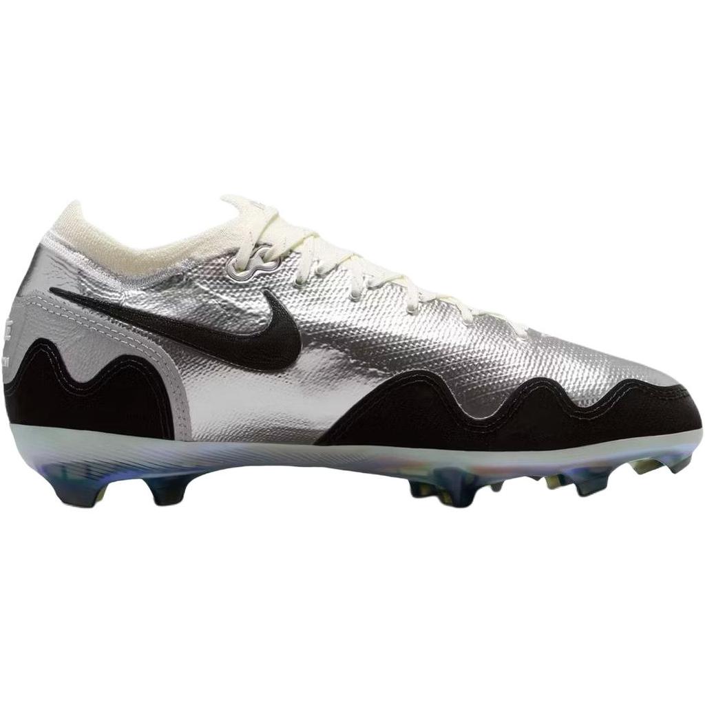 Nike X Patta Low Top Kids' Soccer Shoes Silver Black Teenagers HQ1993-001