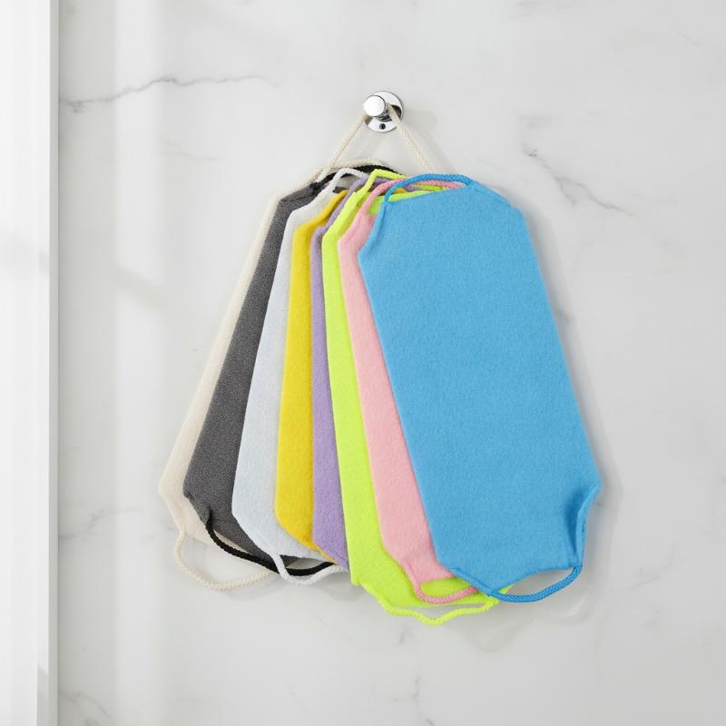 1Pc Exfoliating Bath Towel Scrubber Belt Bath Stretchable Full Body Washcloth Super Absorbent Towel Bathroom Supplies