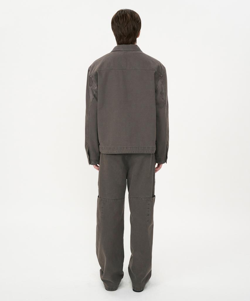 Insilence Garment-Dyed Bartack Jacket Worn Grey