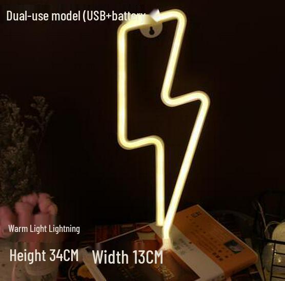 Manufacturer's New LED Neon Light: Lightning Cloud, Planet, Heart, Rainbow – Perfect for Christmas Night Décor.