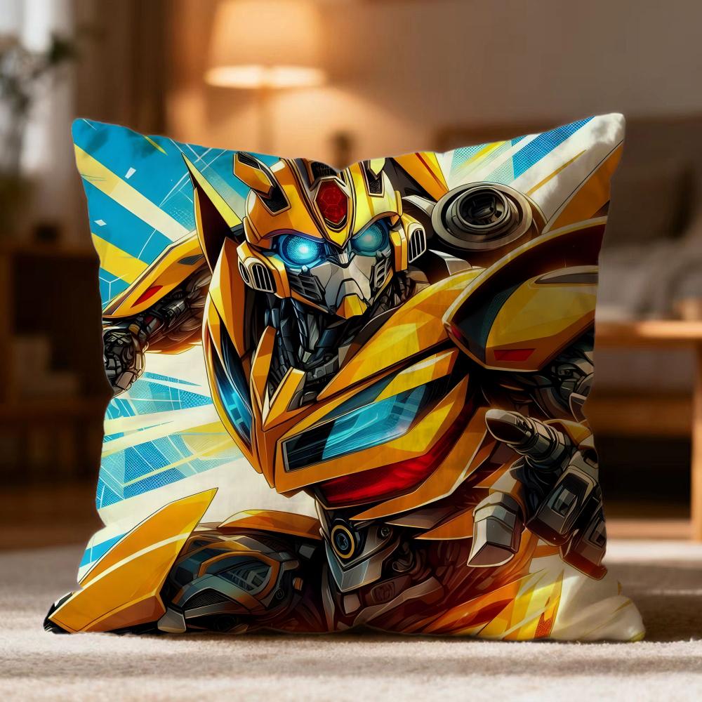 Popular TTransformerses Cushion Cover Soft Washable Pillow Case Multi-Scene for Couch Bed Travel Office Use
