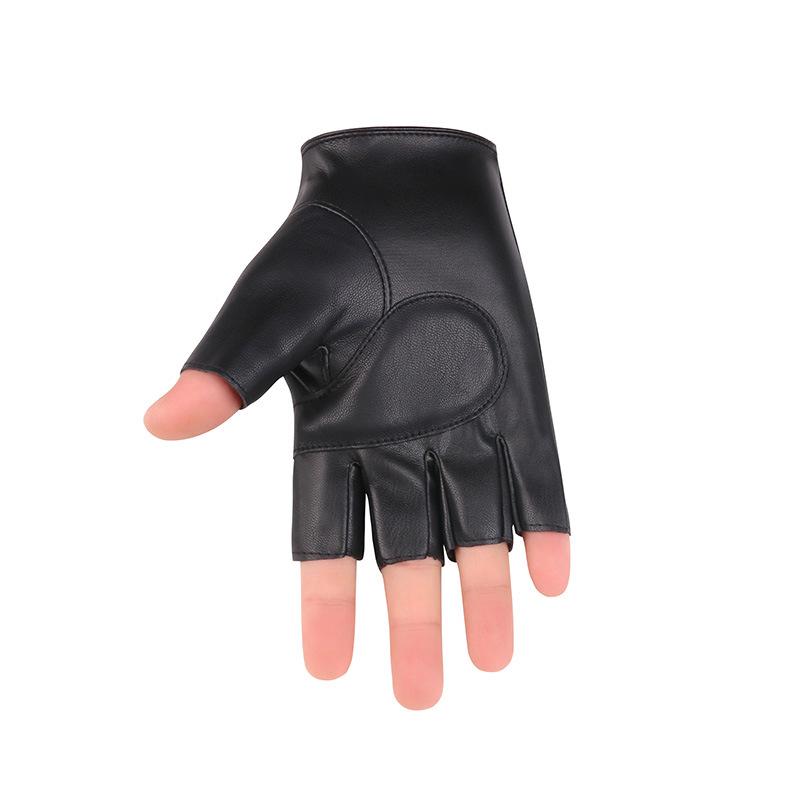 Half Finger PU Leather Gloves Sports Cycling Gloves Outdoor Tactical Performances Mountaineering Fitness Gloves Non Slip Leather Gloves