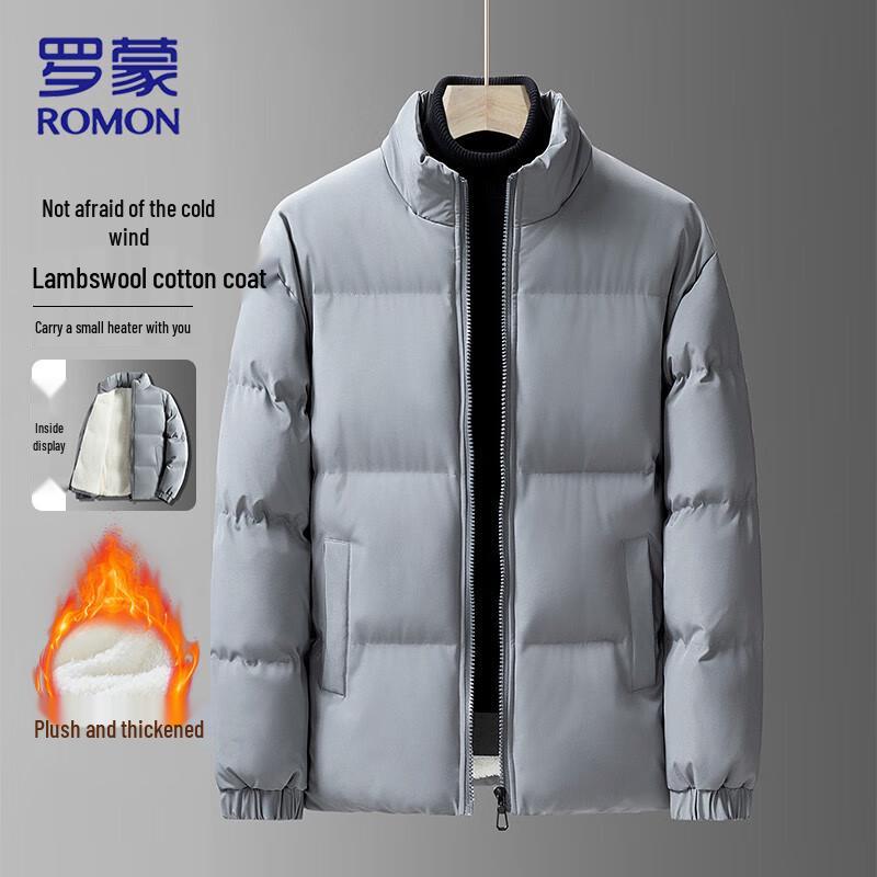 ROMON Men s Sherpa Fleece Lined Padded Jacket 4XL