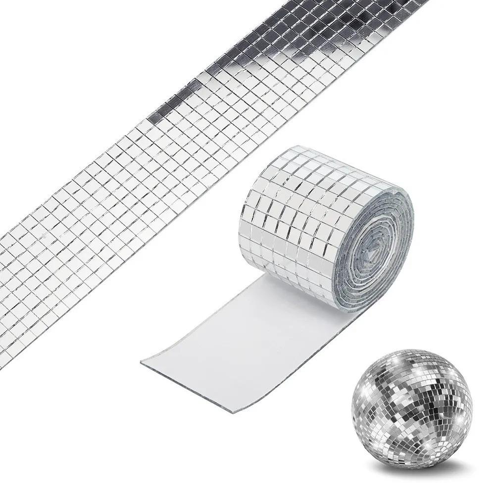 Self Adhesive Real Glass Craft Mini Square Mirrors Mosaic Tiles Diy Handmate Stickers For Home Bathroom Party Craft Decal Decor