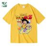 Wukong Dragon Ball Anime Tshirt Pure Cotton Childrens Parentchild Outfit Mens and Womens Round Neck Short Sleeved Shirt