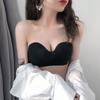 One Piece Trägerloser Unsichtbarer Damen BH Gerafft Kreuzschönheitsrücken Tube Top Weiblich Nahtloses Bralette Umwickelte Brust Unterwäsche