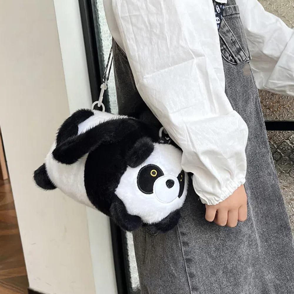 Soft Capybara Bucket Bag Korean Style Cartoon Animal Handbag Gift Panda Crossbody Bag  Work