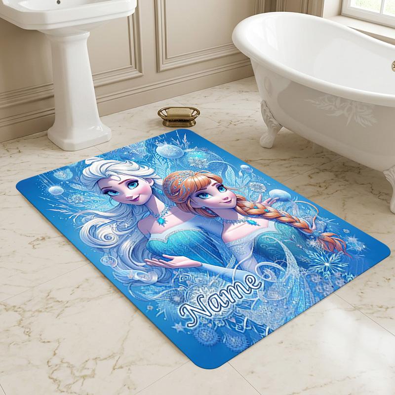 Personalized Name Forest Friends Living Room Non-Slip Area Rug Soft Carpet for Bedroom Kids Playroom Sofa Office Home Decor Doormat