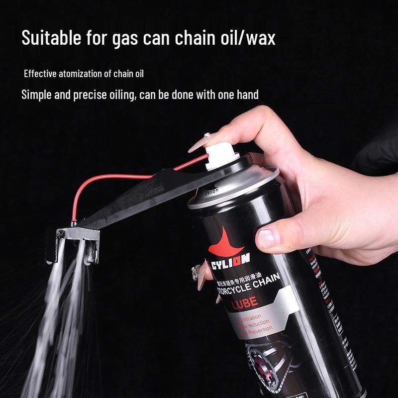 Motorcycle Chain Cleaning & Maintenance Kit: Anti-Splash Brush & Oiler
