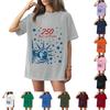 Women's Fashionable Casual Short-Sleeve Neck Printed T-Shirt for the 251th Anniversary of the Founding of the United States