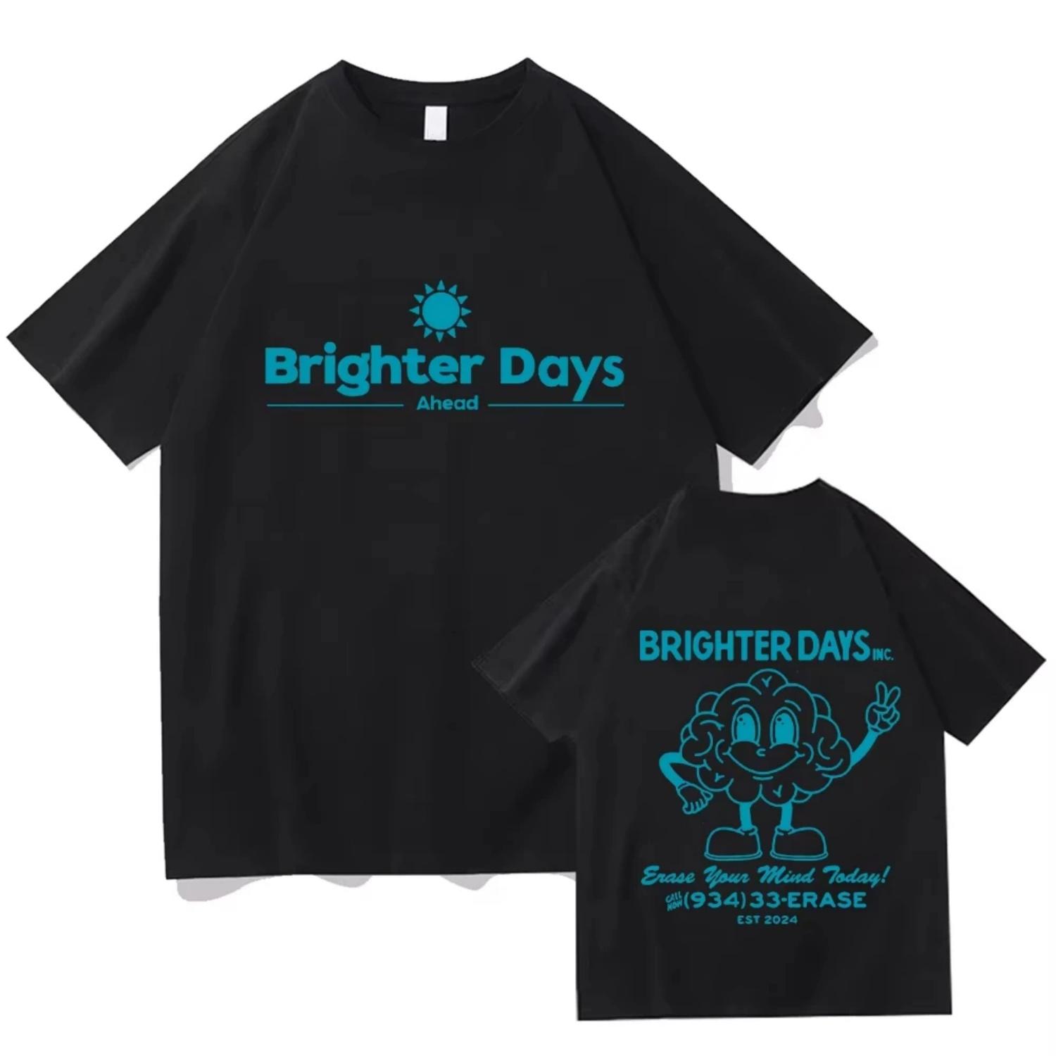 Ariana Grande Brighter Days Ahead Graphic T-shirt Men and Women Summer Cotton Clothing Casual Fashion Short Sleeved Tee Unisex S чёрный