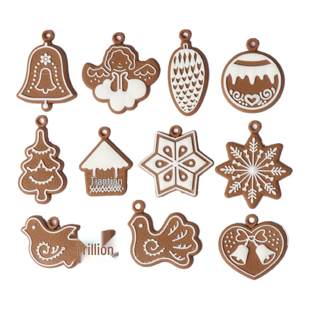 2024 Perníček Vločka Ozdoba – DIY Vánoční Párty Dekorace