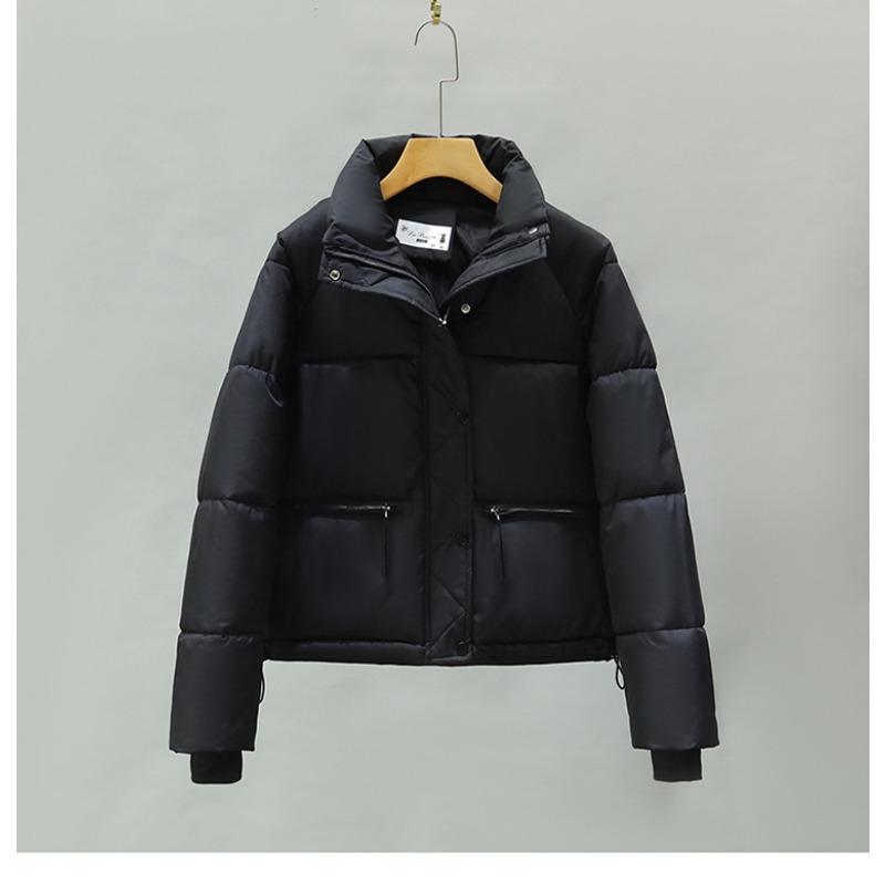 Autumn and Winter Down Cotton Clothes Women's Short Stand-up Collar Small Bread Clothes Jacket