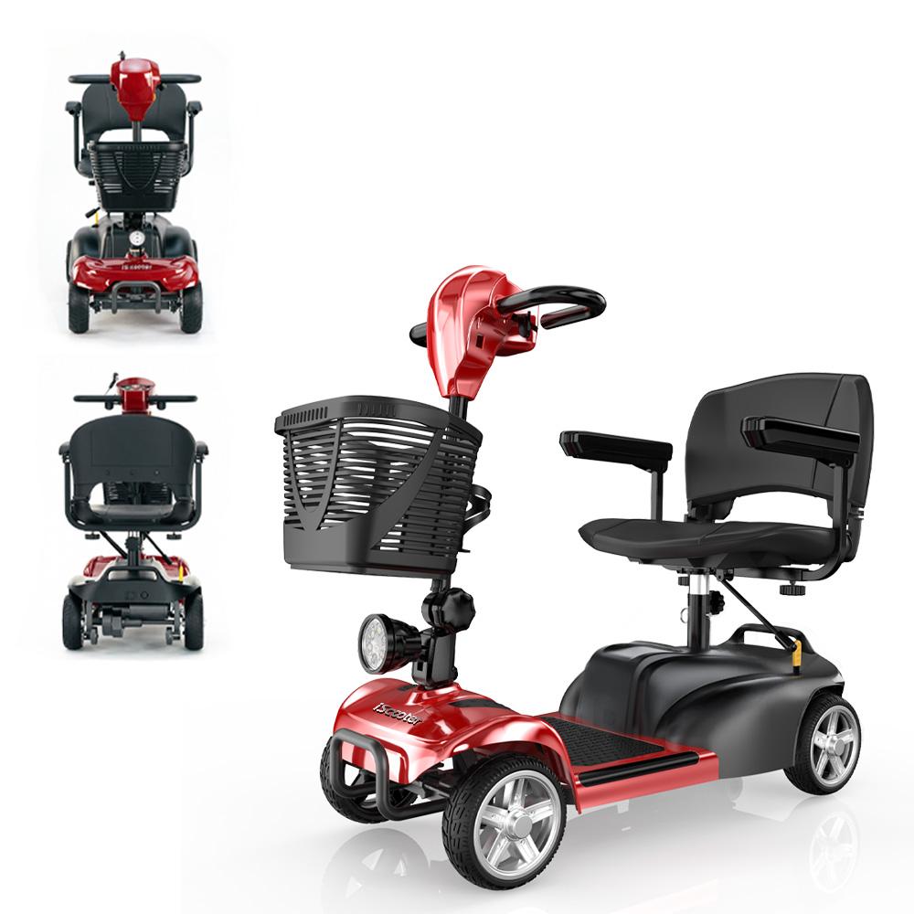 iScooter X02 Four-Wheel Scooter Suitable For Seniors/Disabled People 8KM/H 250W Motor 24V 12AH Battery Range 20KM Foldable Electric Scooter