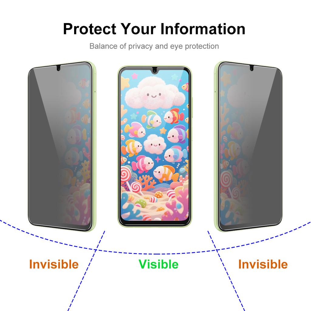 25Pcs For Samsung Galaxy A25 5G (Global) (161.0mm) Anti-Spy Tempered Glass Screen Protector Anti Drop HD Clear Film