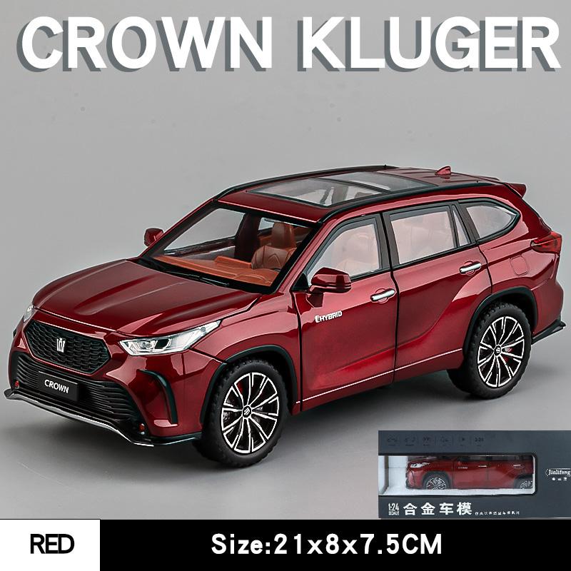 

Diecast 1:24 Toyota Crown Kluger Off-Road SUV Model Car Collection Simulation Sound & Light Vehicle Miniature Car Toys For Boys