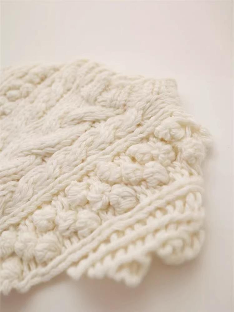 Autumn/Winter Korean Style Chunky Cable Knit Round Neck Cardigan Sweater
