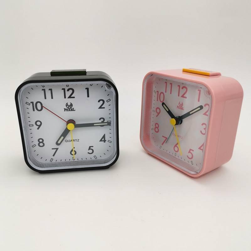 Stylish Silent Alarm Clock Home Bedside Table Clock Children's Study Room Clock Pearl