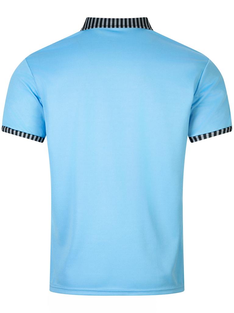 Pocket Button Lapel Striped Men's Casual Polo Shirts