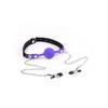 Factory Wholesale Ball Gag with Chain Bdsm Bondage Restraints Slave Mouth Sex Toys Gag Adults SM Game Leather + Metal
