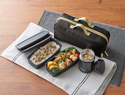 Thermos Vacuum Insulated Soup Lunch Set 1000ml Smoke Black JEA-1001 SMB