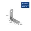 Stainless Steel 90° L-Shaped Angle Bracket for Shelf Support and Wood Board Connection