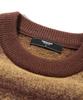 TRILLION Washable Gradient Stripe Crewneck Knit_Brown