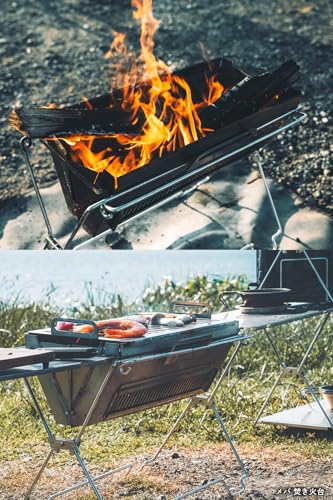 TOKYO CRAFTS Cord Unit Top Board, Shelf, Rack, Storage, Expandable, Camping, Bonfire Table, Stainless Steel, Foldable