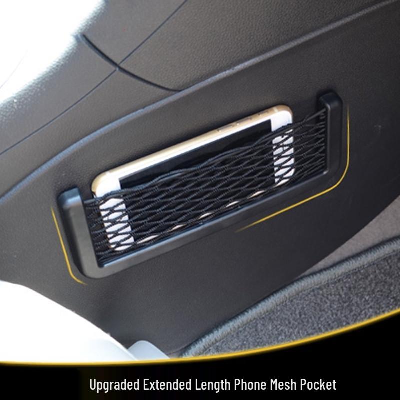 Universal Car Mesh Pocket Organizer - Multifunctional Phone Holder & Interior Storage