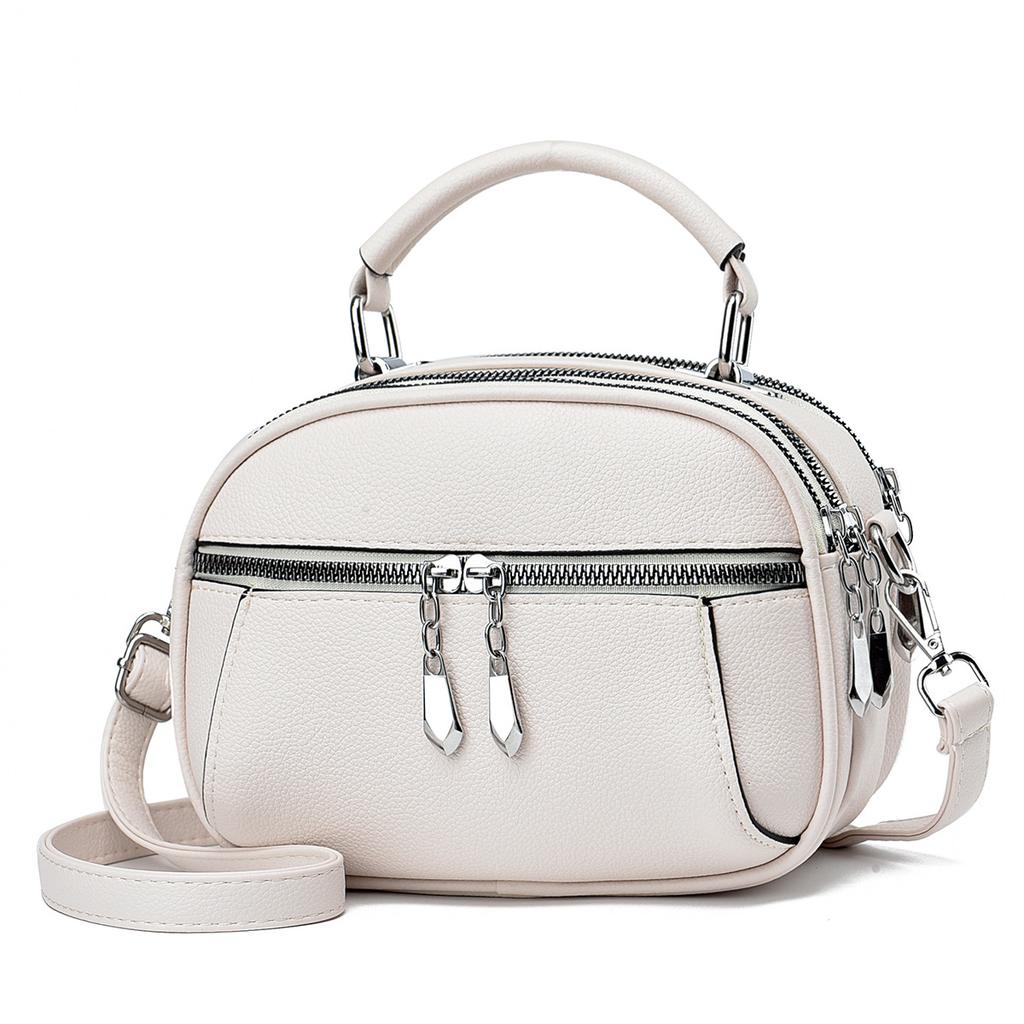 New small handbag simple shoulder bag small round bag casual women's bag mother bag